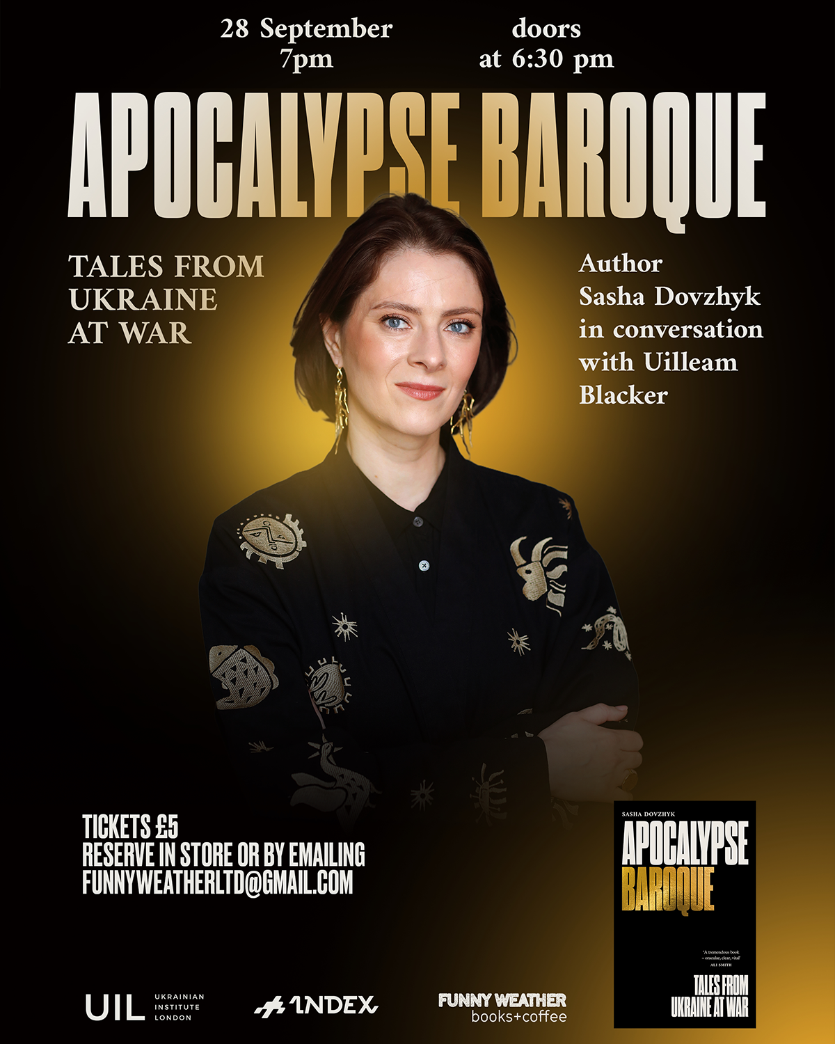 London book launch: 'Apocalypse Baroque: Tales from Ukraine at War' by Sasha Dovzhyk